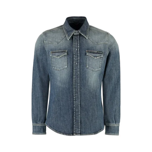 Dolce & Gabbana Collared Button-Up Denim Shirt