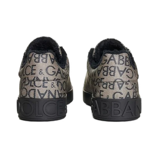 Dolce & Gabbana Allover Logo Jacquard Portofino Sneakers