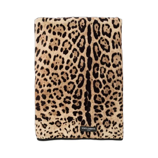 Dolce & Gabbana Leopard Printed Terry Bath Towel