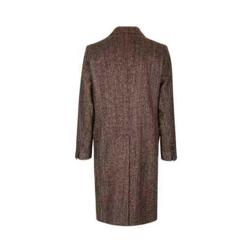 Dolce & Gabbana Straight Hem Herringbone Coat