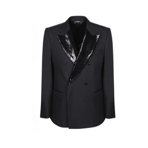 Dolce & Gabbana Sequin Detailed Double-Breasted Blazer