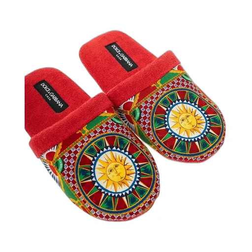 Dolce & Gabbana Carretto Printed Slippers