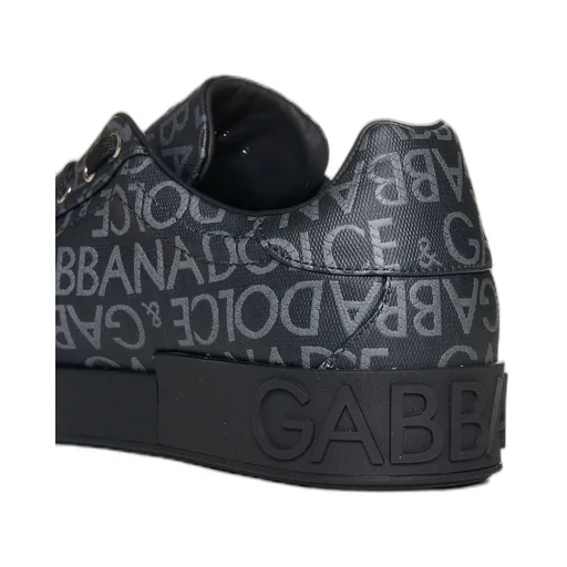 Dolce & Gabbana Portofino Logo Jacquard Lace-Up Sneakers