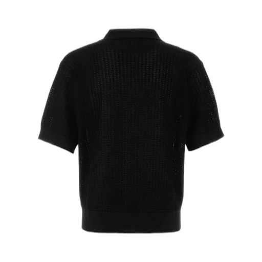 Dolce & Gabbana Short-Sleeved Openwork Polo Shirt