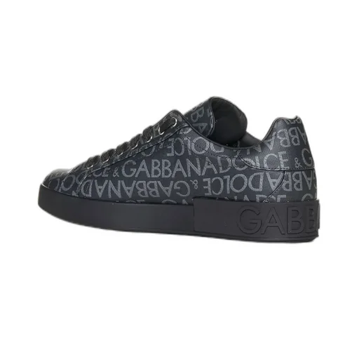 Dolce & Gabbana Portofino Logo Jacquard Lace-Up Sneakers