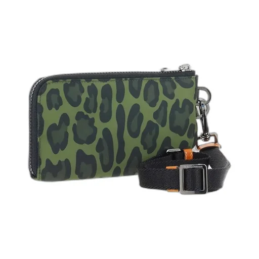 Dolce & Gabbana Logo Plaque Leopard Print Two-Piece Pouch