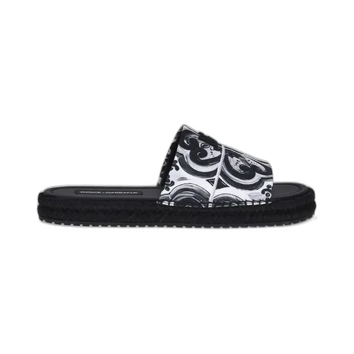 Dolce & Gabbana Majolica-Printed Espadrille Sandals