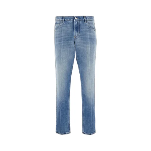Dolce & Gabbana Logo Plaque Straight Leg Jeans