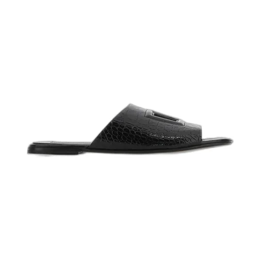Dolce & Gabbana Embossed Slip-On Sandals