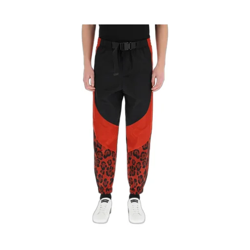 Dolce & Gabbana Belted Waist Leopard Printed Trousers