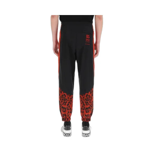 Dolce & Gabbana Belted Waist Leopard Printed Trousers