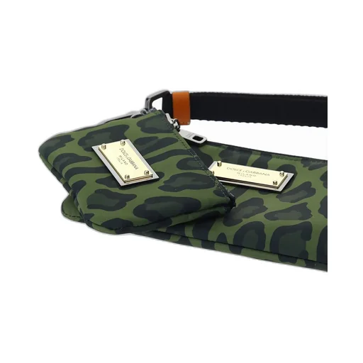 Dolce & Gabbana Logo Plaque Leopard Print Two-Piece Pouch