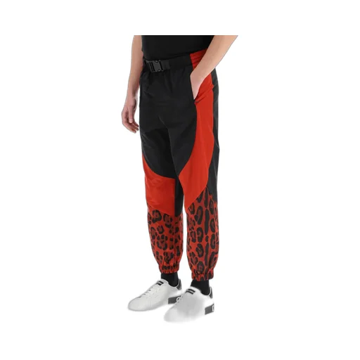 Dolce & Gabbana Belted Waist Leopard Printed Trousers