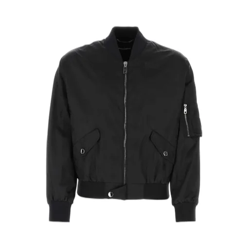 Dolce & Gabbana Zip-Up Logo Detailed Bomber Jacket