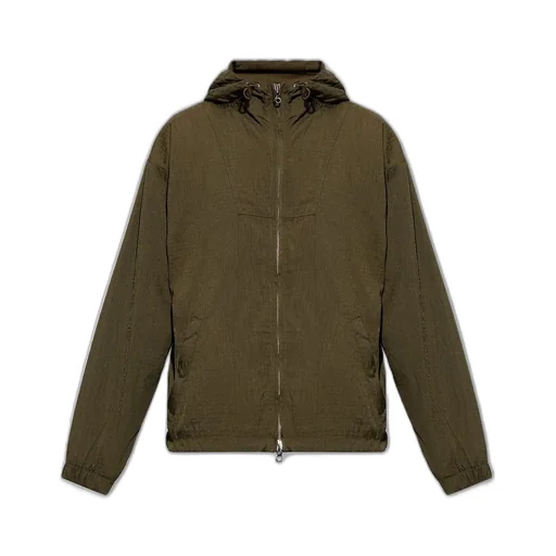 Diesel Logo-Jacquard Zip-Up Drawstring Jacket