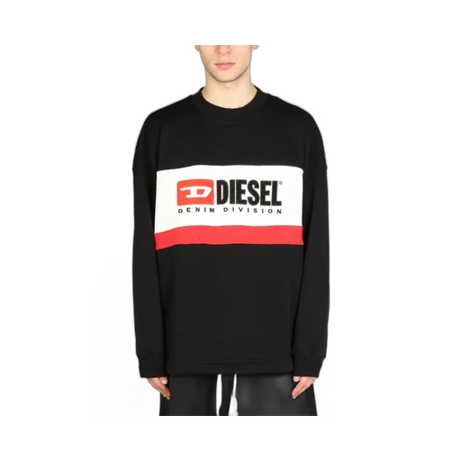 Diesel Logo Flocked Crewneck Sweatshirt