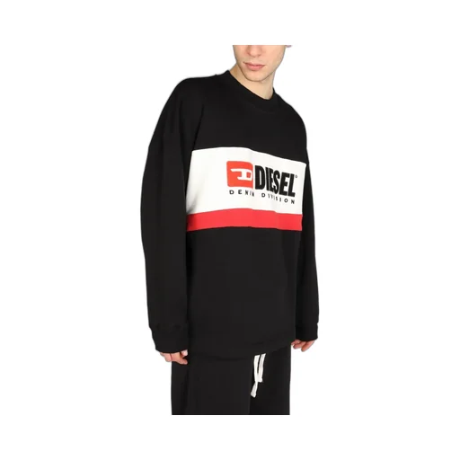 Diesel Logo Flocked Crewneck Sweatshirt