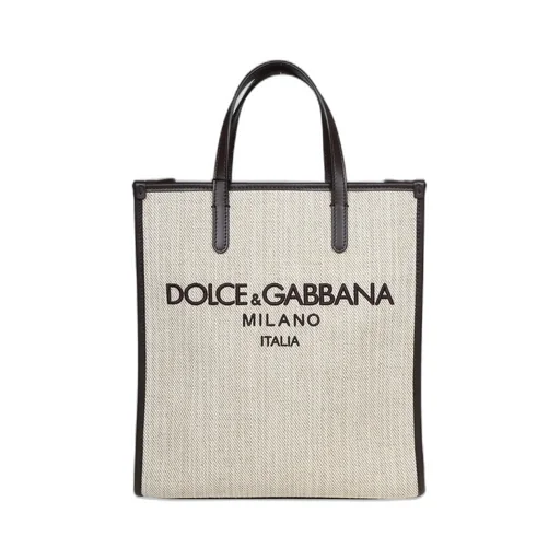 Dolce & Gabbana Logo Embroidered Small Tote Bag