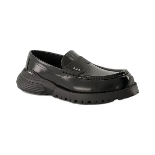 Dior Homme Logo Debossed Slip-On Loafers