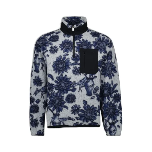 Dior Homme Floral Patterned Zip Detailed Jumper