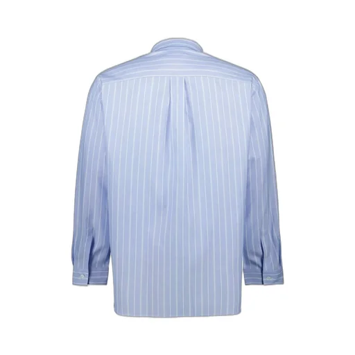 Dior Homme Logo Embroidered Striped Long-Sleeved Shirt