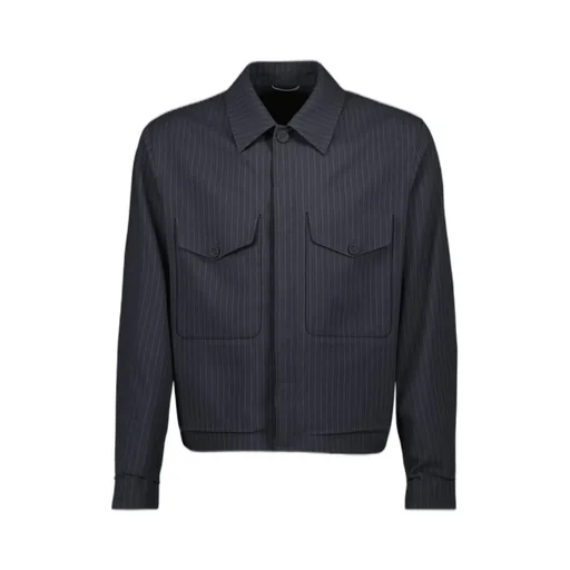 Dior Homme Striped Button-Up Jacket