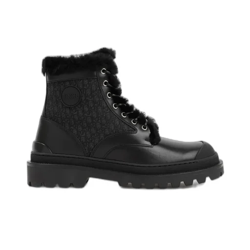 Dior Homme Monogram Lace-Up Ankle Boots