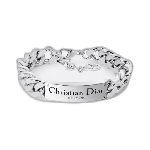 Dior Homme Logo Engraved Chain Link Bracelet