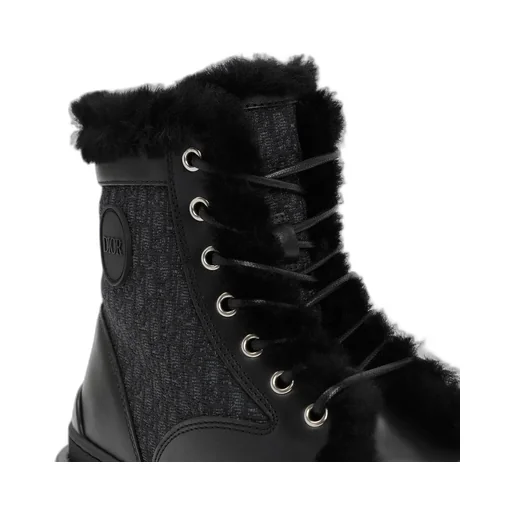 Dior Homme Monogram Lace-Up Ankle Boots