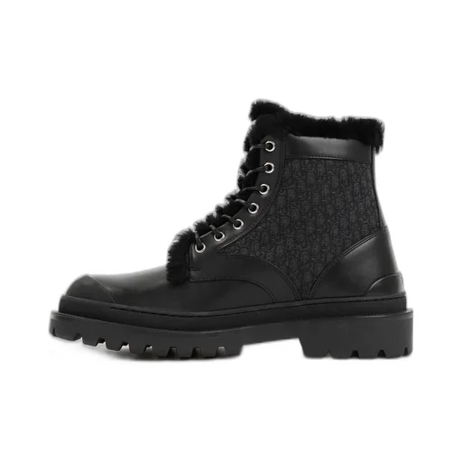 Dior Homme Monogram Lace-Up Ankle Boots