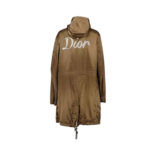 Dior Homme Logo Embroidered High Neck Coat