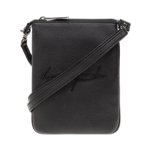 Discord Yohji Yamamoto	Logo Embroidered Zipped Shoulder Bag