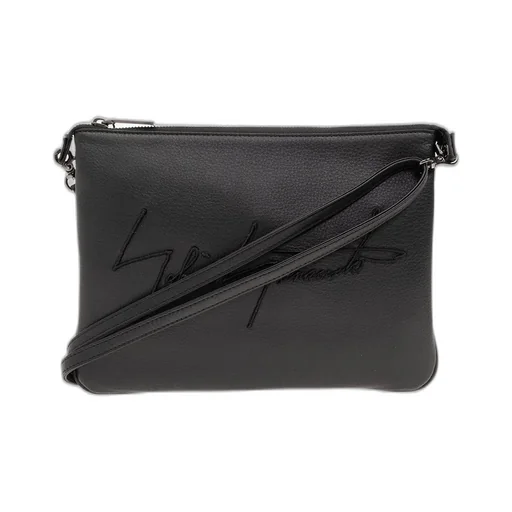 Discord Yohji Yamamoto Logo Embroidered Zipped Shoulder Bag