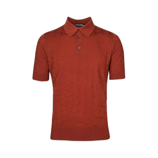 Dolce & Gabbana Logo Jacquard Short-Sleeved Polo Shirt