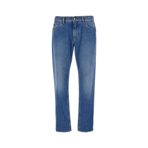 Dolce & Gabbana Logo Embroidered Slim-Fit Jeans