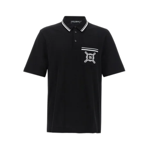 Dolce & Gabbana Logo Embroidered Polo Shirt