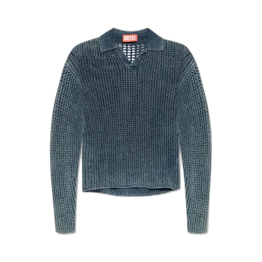 Diesel K-Squared Open-Knit Polo Jumper