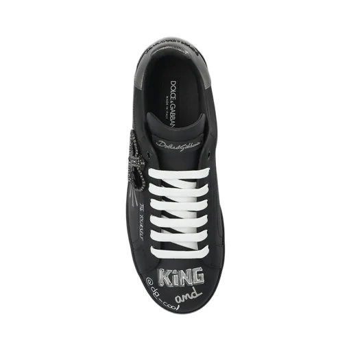 Dolce & Gabbana Graffiti Printed Low-Top Sneakers
