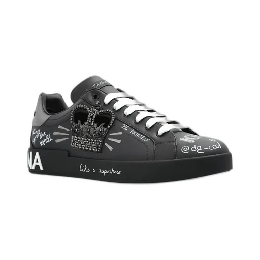 Dolce & Gabbana Graffiti Printed Low-Top Sneakers
