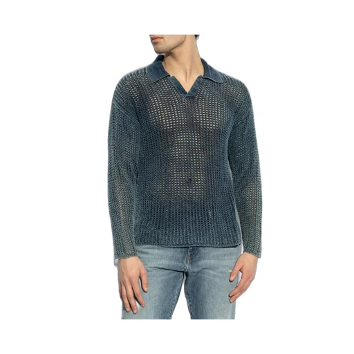 Diesel K-Squared Open-Knit Polo Jumper