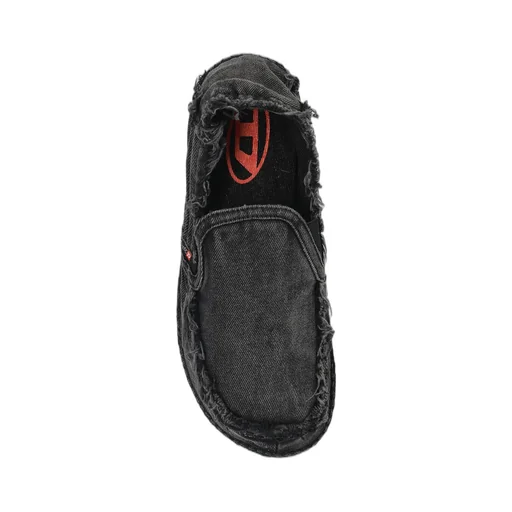 Diesel D-Lukas Esp Distressed Denim Espadrille Loafers