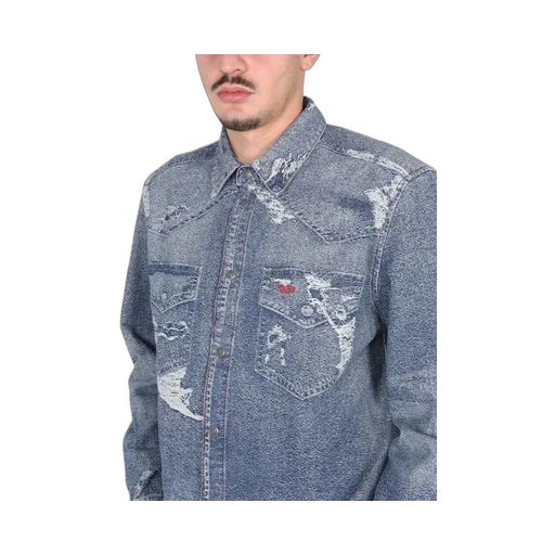 Diesel Distressed Denim Shirt