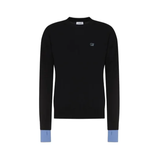 Off-White Crewneck Long-Sleeved Jumper