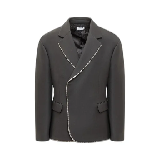 Off-White Zip-Trim Long-Sleeved Blazer