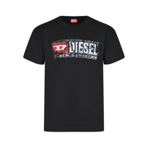 Diesel Logo Printed Distressed T-Shirt