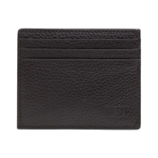 Diesel Logo Plaque Textured Card Case