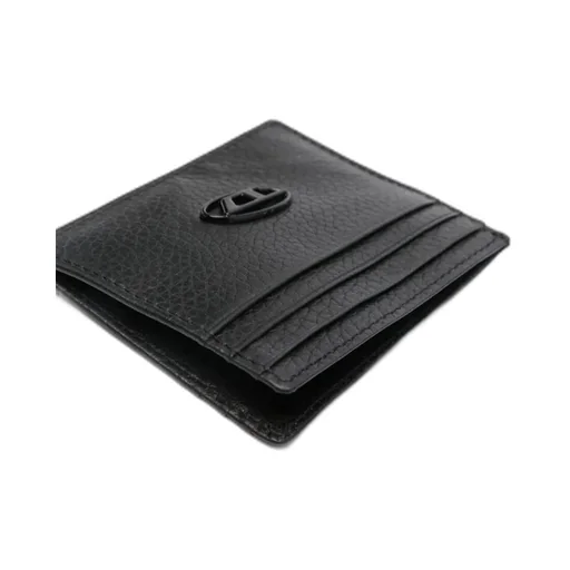 Diesel Logo Plaque Textured Card Case