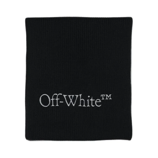 Off-White Bookish Logo Embroidered Scarf