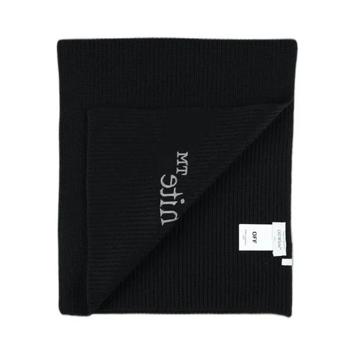 Off-White Bookish Logo Embroidered Scarf