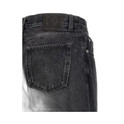 Off-White Logo Patch Straight Leg Jeans